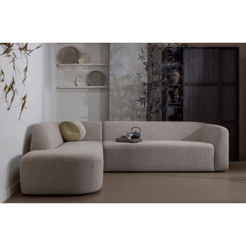 WOOOD-collectie Sloping Hoekbank Links Naturel Melange