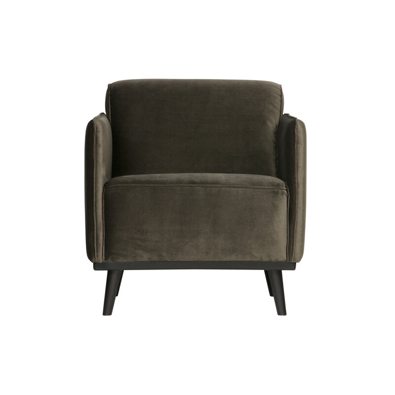 WOOOD-collectie Statement Fauteuil Met Arm Fluweel Warm Groen