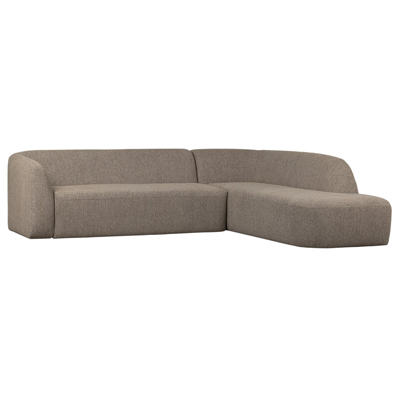 WOOOD-collectie Sloping Hoekbank Rechts Lichtbruin Melange