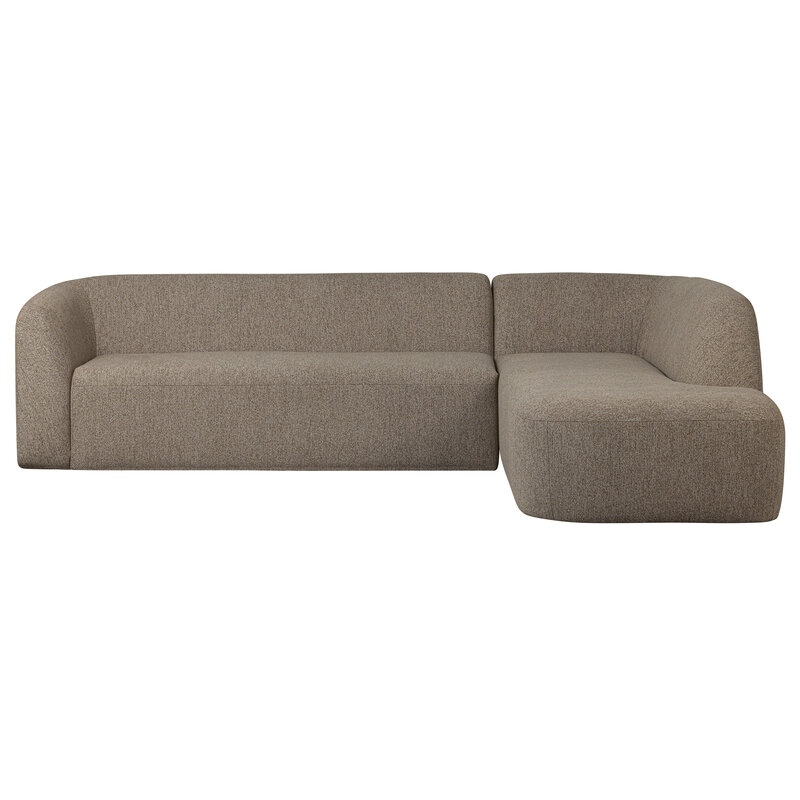 WOOOD-collectie Sloping Hoekbank Rechts Lichtbruin Melange