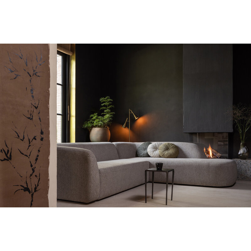 WOOOD-collectie Sloping Hoekbank Rechts Naturel Melange