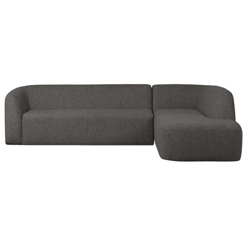 WOOOD-collectie Sloping Hoekbank Rechts Grijs/zwart Melange