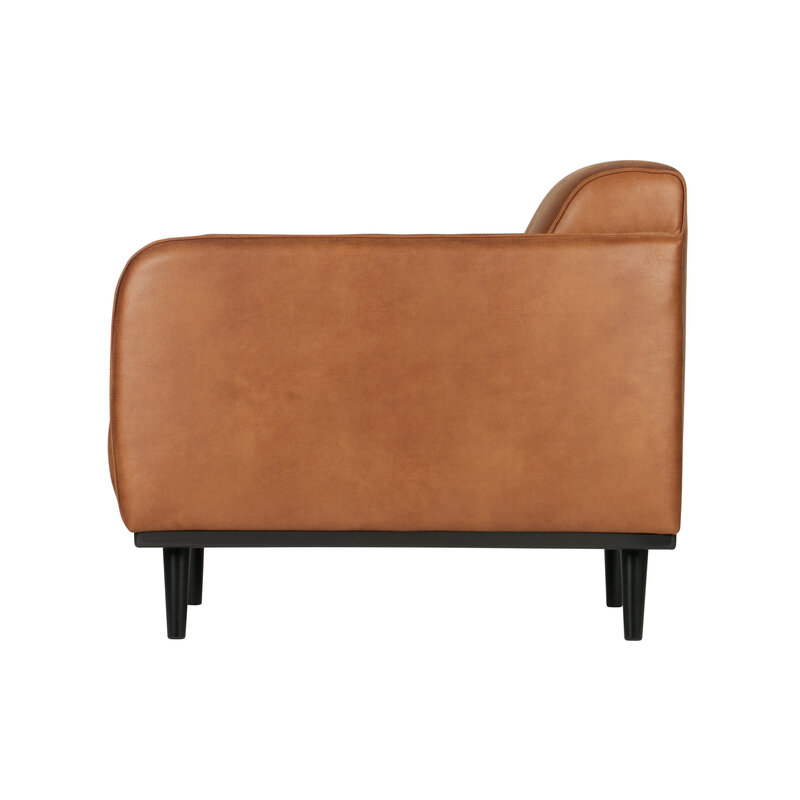 WOOOD-collectie Statement Fauteuil Met Arm Lederlook Cognac