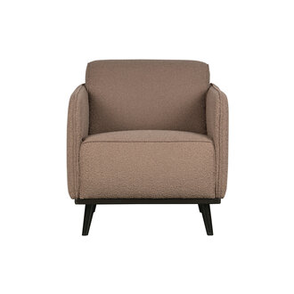 BePureHome Statement Fauteuil Met Arm BouclÉ Nougat