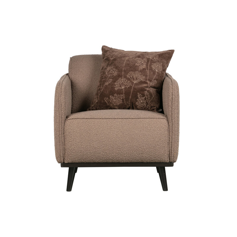 WOOOD-collectie Statement Fauteuil Met Arm BouclÉ Nougat