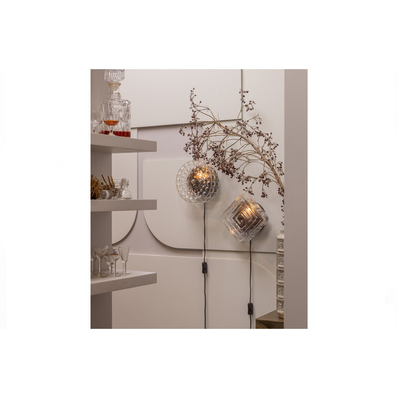 BePureHome-collectie Lumps Round Wall Lamp Glass