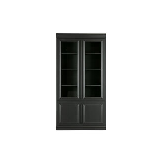 BePureHome Organize Glass-door Cabinet 44cm Pine Black [fsc]