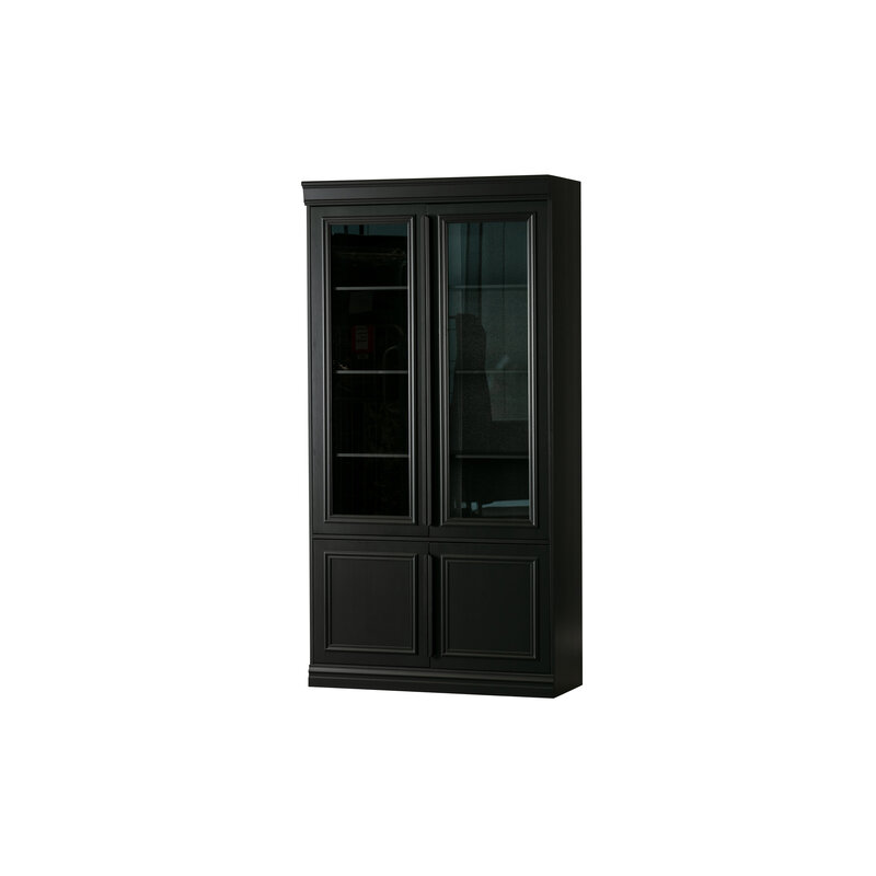 BePureHome-collectie Organize Glass-door Cabinet 44cm Pine Black [fsc]
