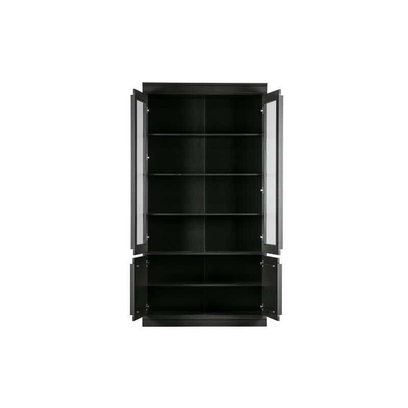 BePureHome-collectie Organize Glass-door Cabinet 44cm Pine Black [fsc]