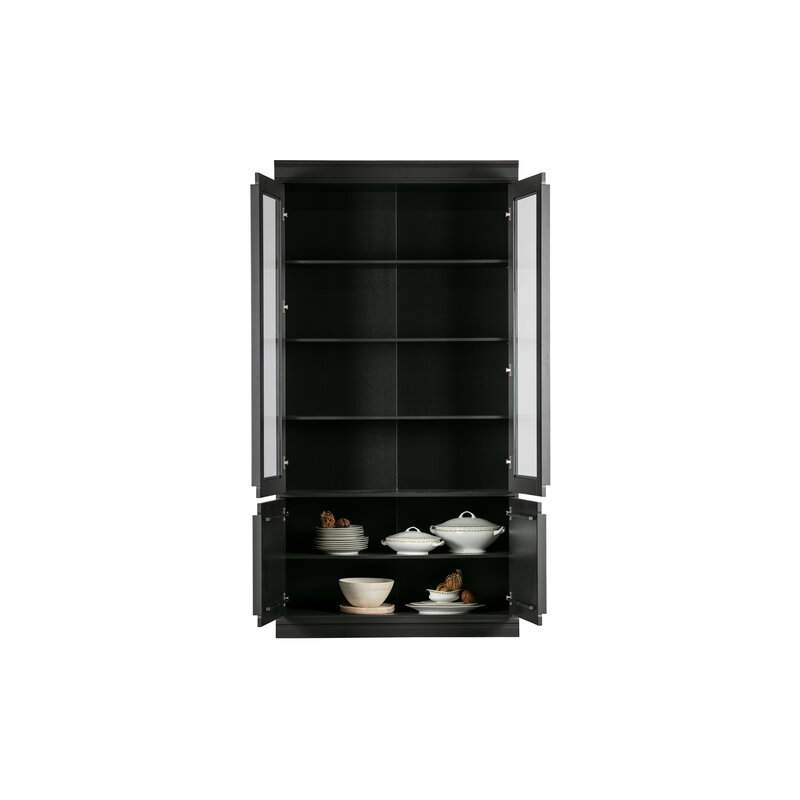 WOOOD-collectie Organize Vitrinekast 44cm Grenen Matzwart [fsc]