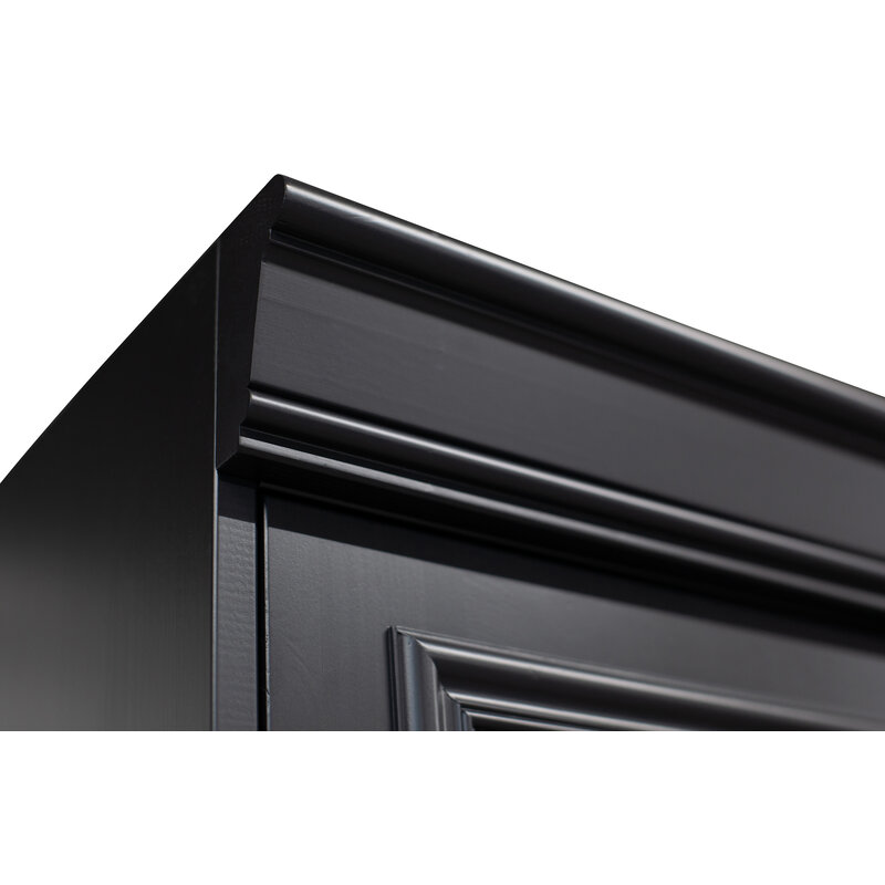 WOOOD-collectie Organize Glass-door Cabinet 44cm Pine Black [fsc]