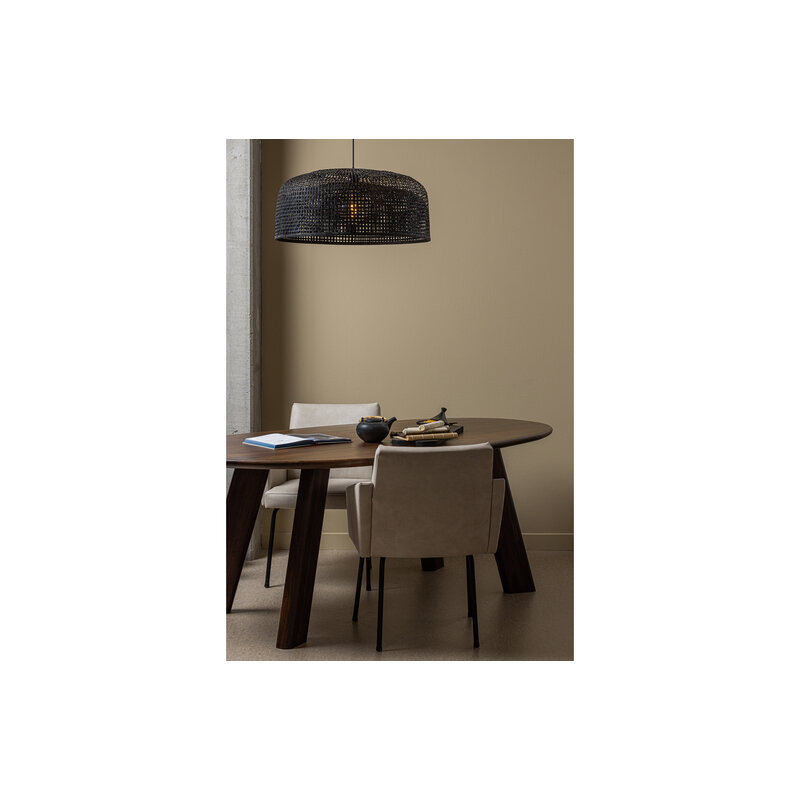 BePureHome-collectie Roundly Eettafel/bureau Mangohout Walnoot 160x110