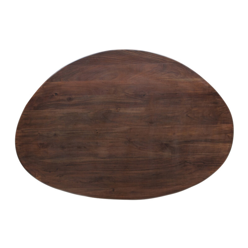 WOOOD-collectie Roundly Eettafel/bureau Mangohout Walnoot 160x110