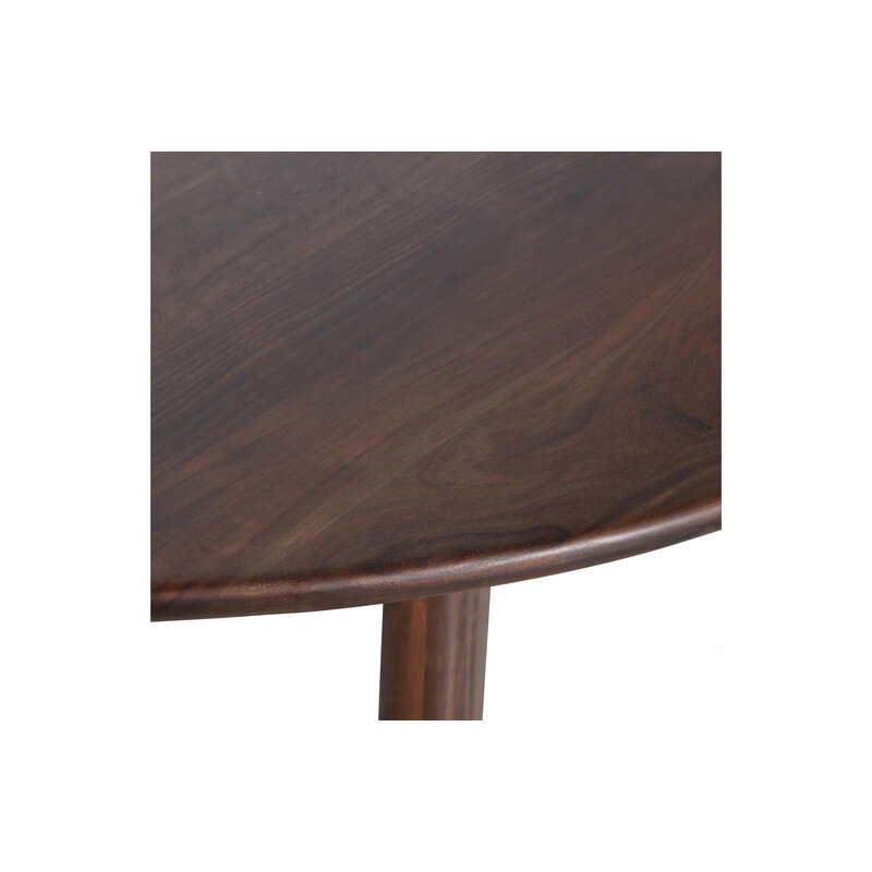 WOOOD-collectie Roundly Eettafel/bureau Mangohout Walnoot 160x110