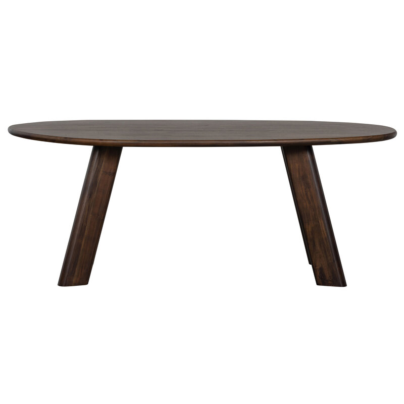 WOOOD-collectie Roundly Eettafel/bureau Mangohout Walnoot 200x100