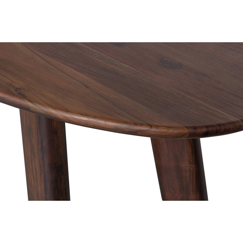 WOOOD-collectie Roundly Eettafel/bureau Mangohout Walnoot 200x100