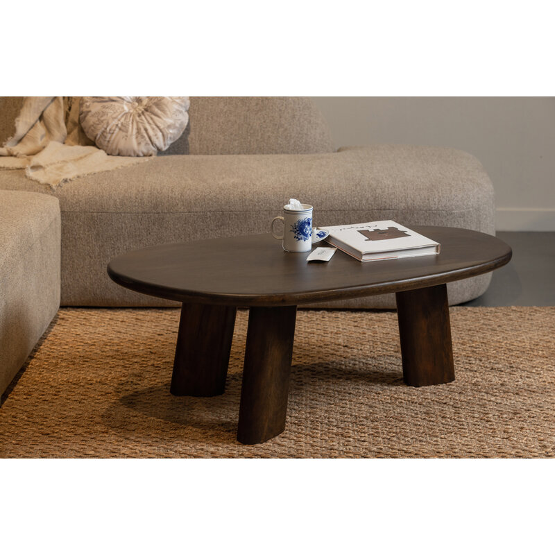 BePureHome-collectie Roundly Coffee Table Mango Wood Walnut