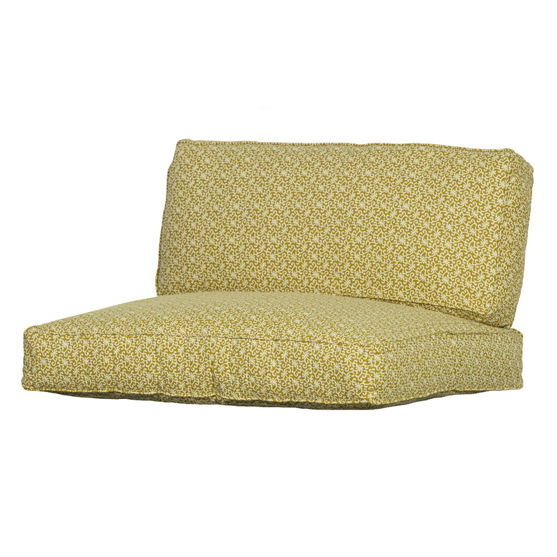 BePureHome-collectie Set - Snooze Seat-/back Cushion With Print 90cm Ochre