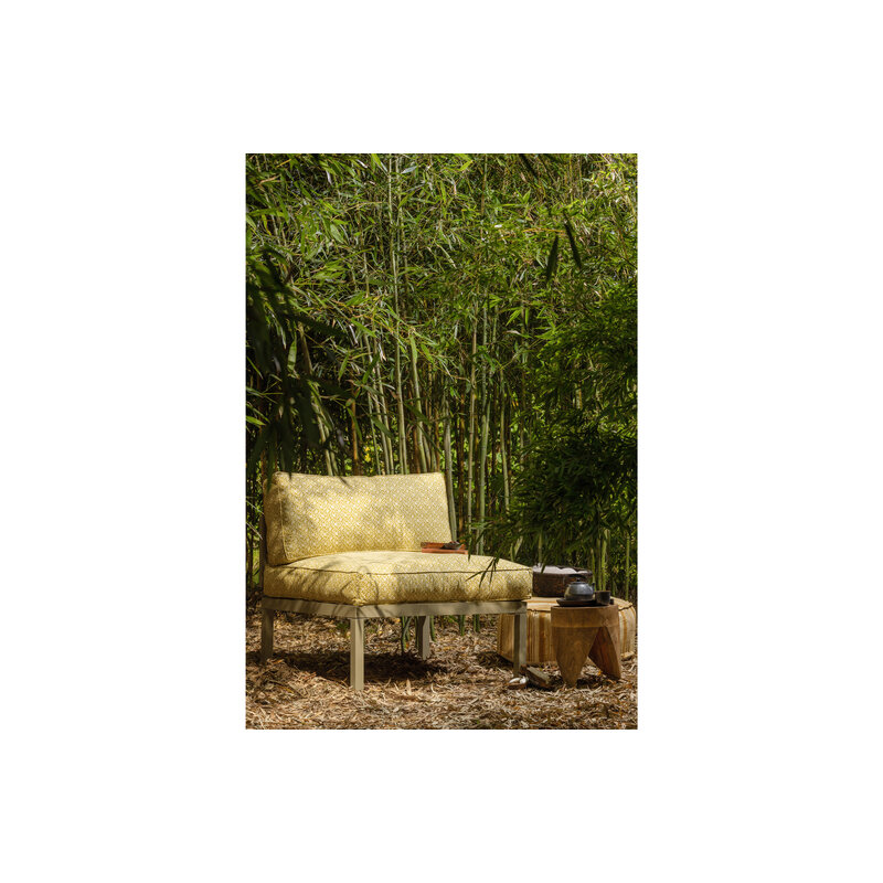 BePureHome-collectie Set - Snooze Seat-/back Cushion With Print 90cm Ochre