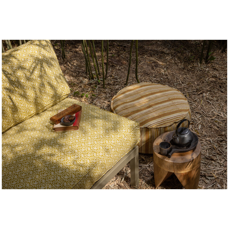 BePureHome-collectie Set - Snooze Seat-/back Cushion With Print 90cm Ochre