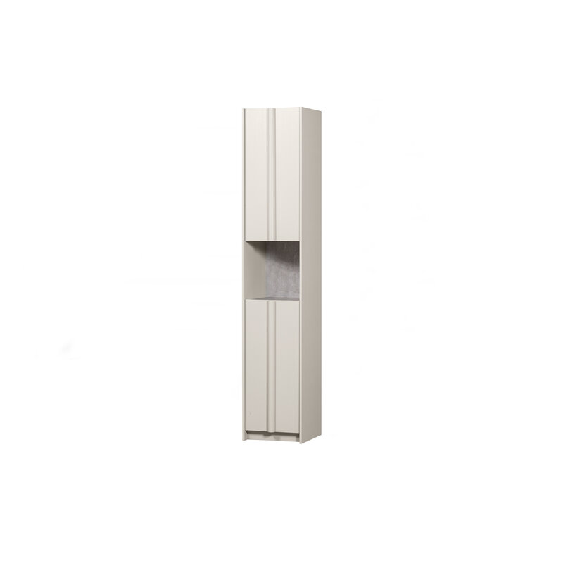 WOOOD-collectie Basu Smalle Kast 40cm Grenen Dust Incl Concrete Decor [fsc]