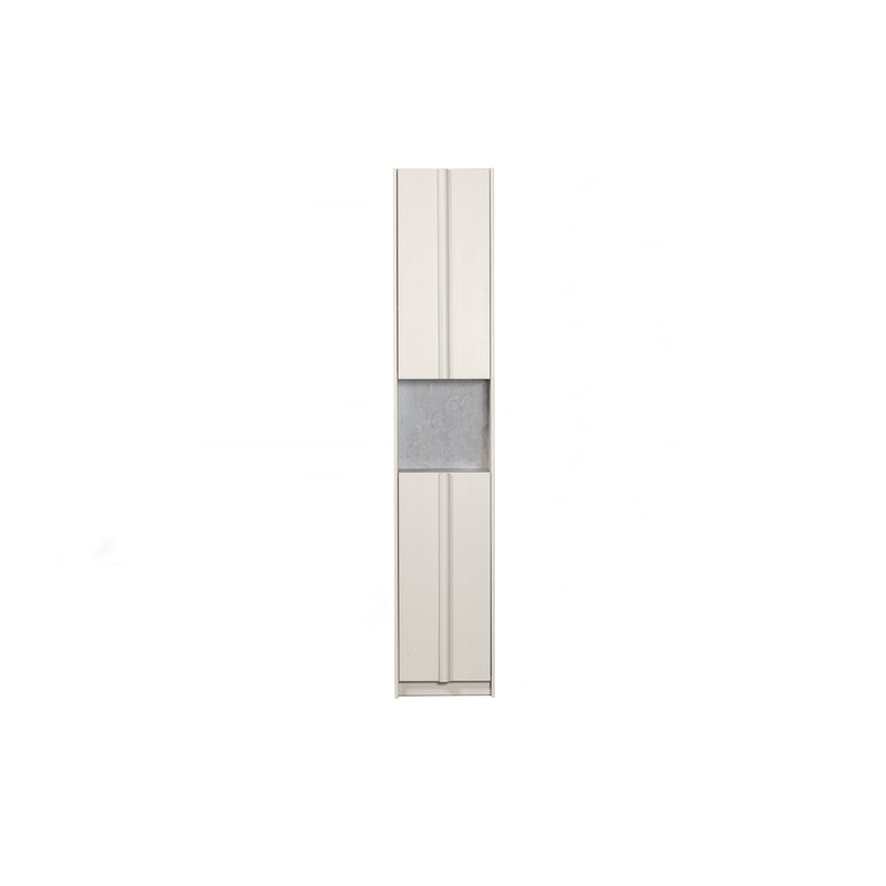 WOOOD-collectie Basu Smalle Kast 40cm Grenen Dust Incl Concrete Decor [fsc]