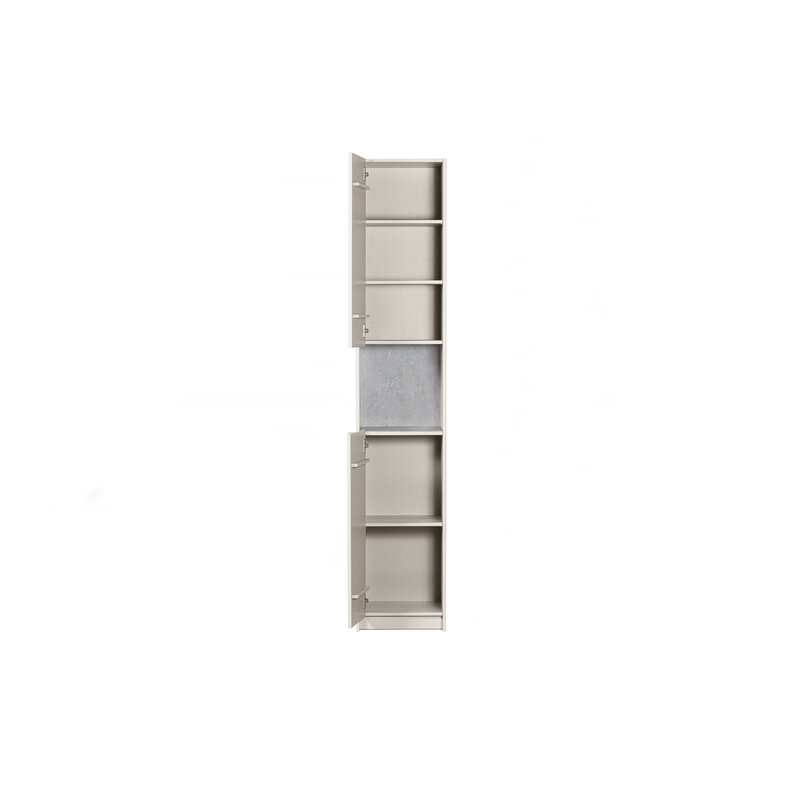 WOOOD-collectie Basu Smalle Kast 40cm Grenen Dust Incl Concrete Decor [fsc]