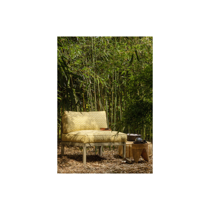 WOOOD-collectie George Bench 90cm Aluminum Jungle