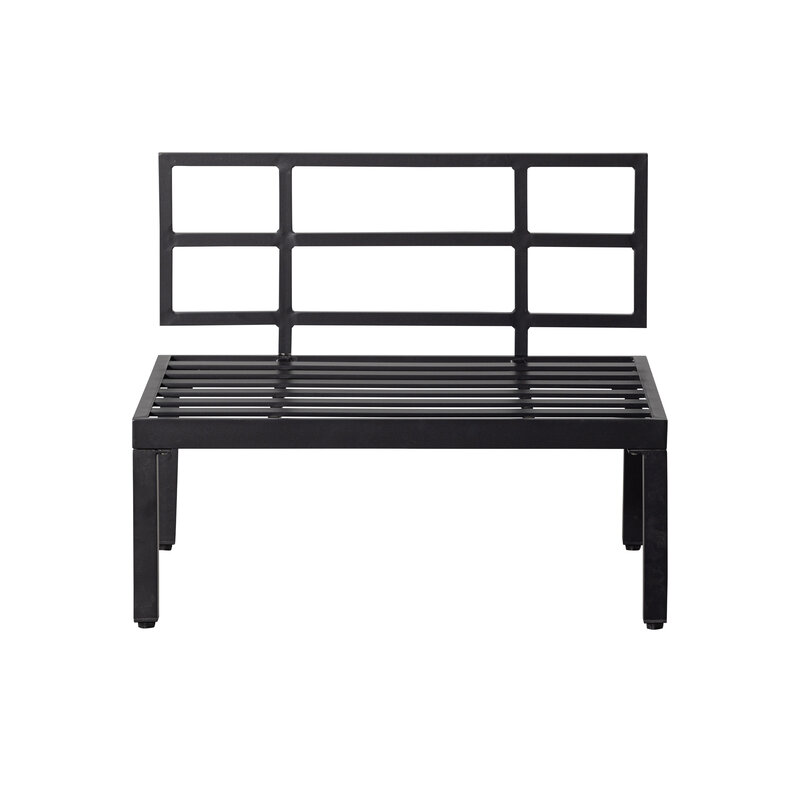 WOOOD-collectie George Bench 90cm Aluminum Black