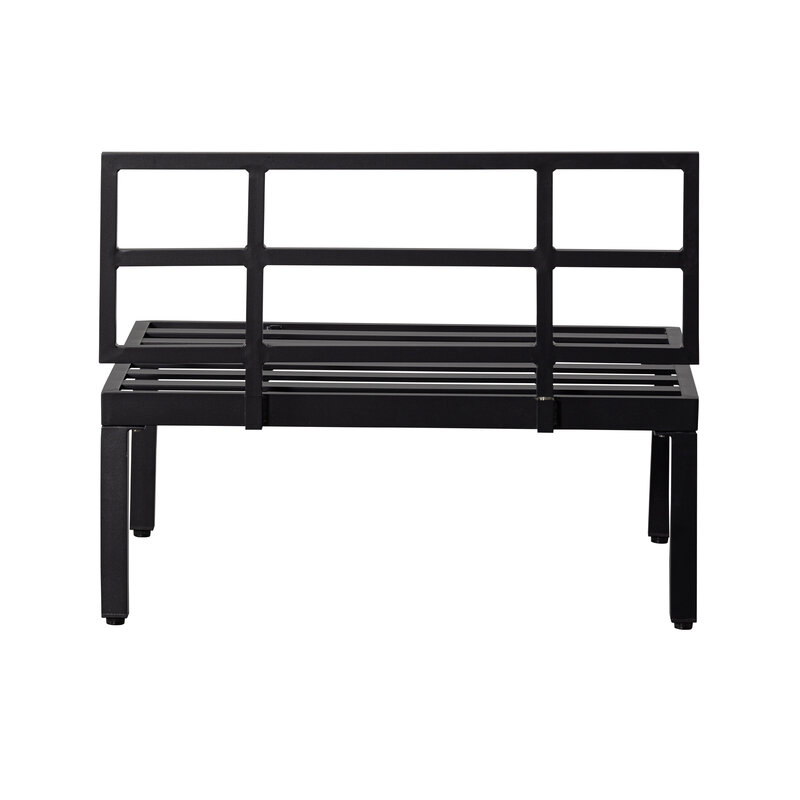 WOOOD-collectie George Bench 90cm Aluminum Black