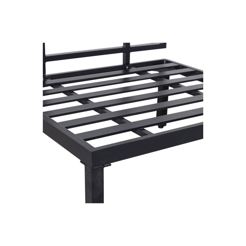 WOOOD-collectie George Bench 90cm Aluminum Black