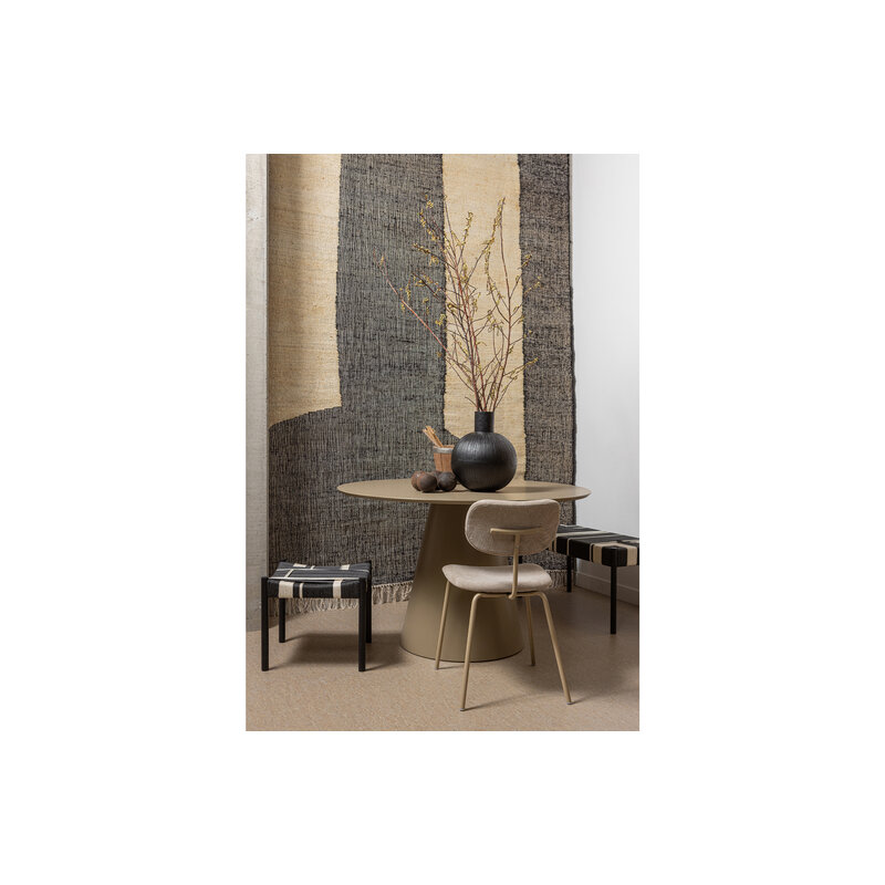 WOOOD-collectie Jorre Dining Table Mdf Military Brown Ø120cm