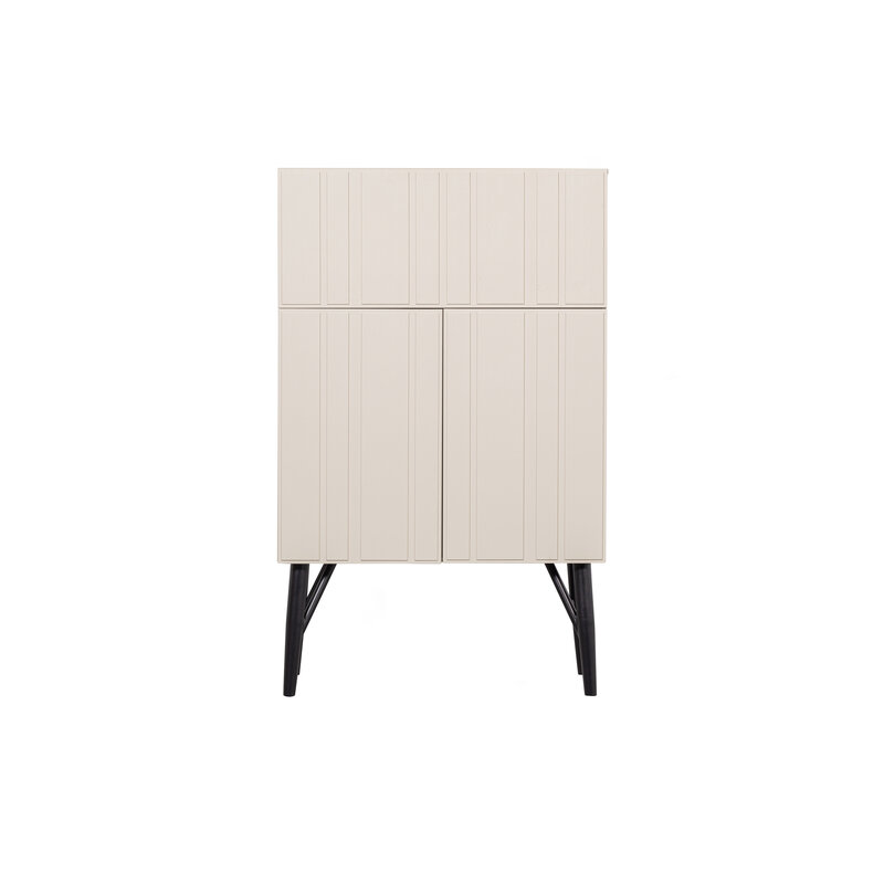 WOOOD-collectie Miller Drankkast Grenen Met Glas-/wijnrek Dust [fsc]