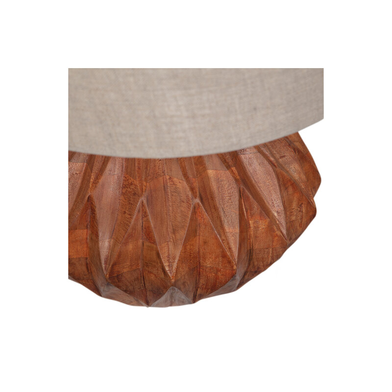 WOOOD-collectie Torin Tafellamp Carved Naturel