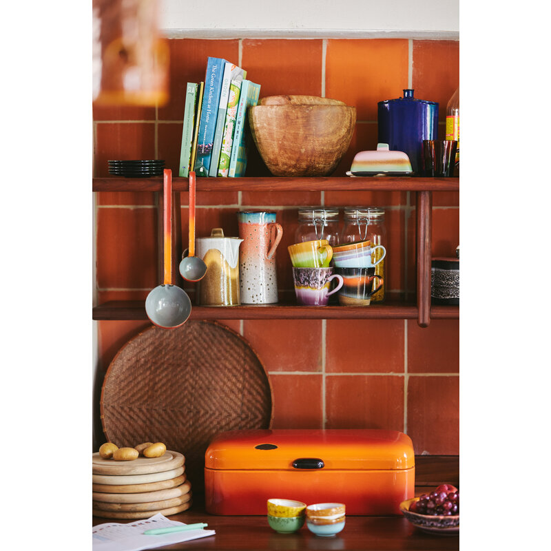 HKLIVING-collectie 70s servies: cappuccino mokken solid (set van 4)