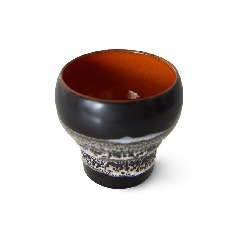 HKliving-collectie 70s servies: lungo mokken basalt (set van 2)