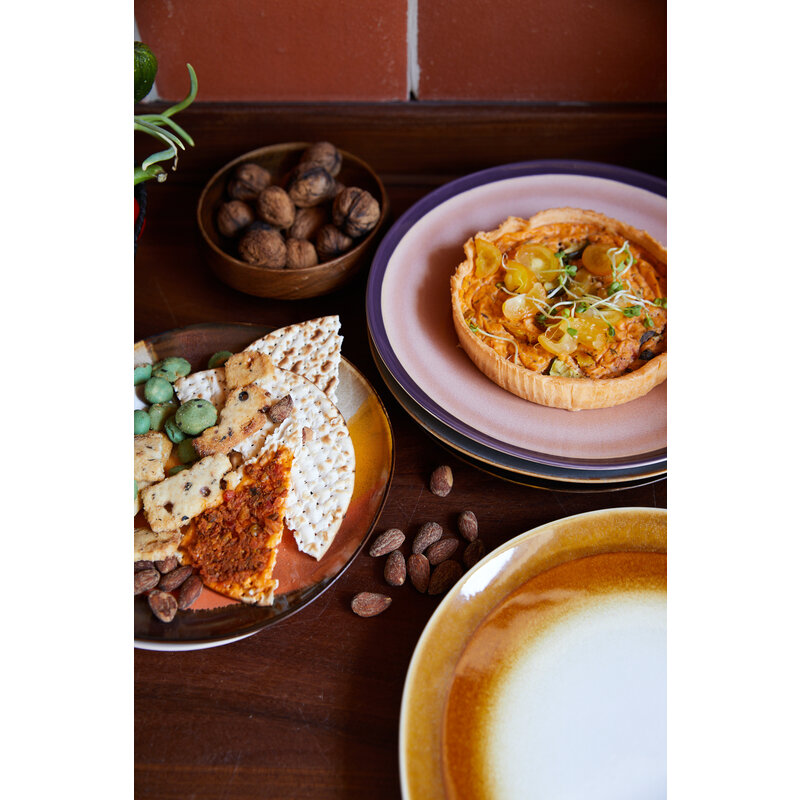 HKLIVING-collectie 70s ceramics: dinner plates supernova (set of 2)