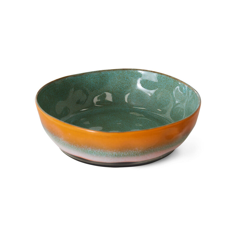 HKliving-collectie 70s ceramics: pasta bowls golden hour (set of 2)