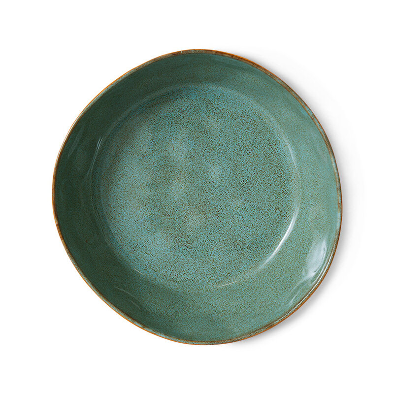 HKLIVING-collectie 70s ceramics: pasta bowls golden hour (set of 2)