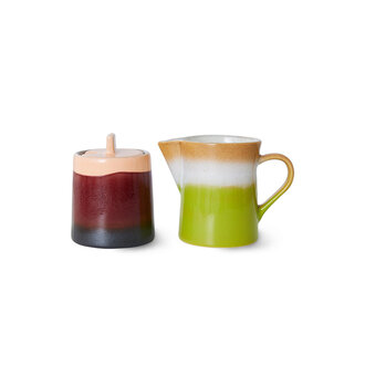 HKLIVING 70s ceramics: milk jug & sugar pot foreland