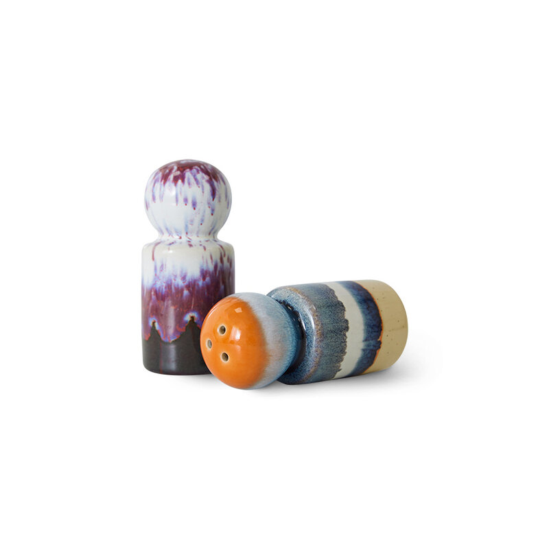 HKliving-collectie 70s ceramics: pepper & salt jar stargaze