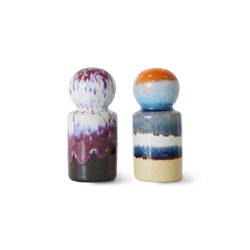 HKliving-collectie 70s ceramics: pepper & salt jar stargaze