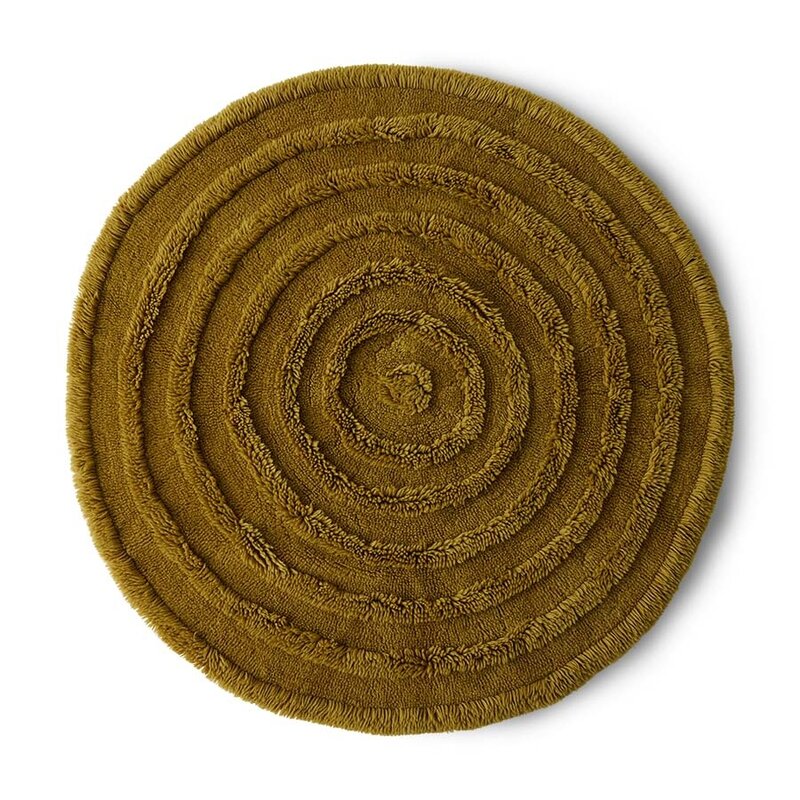 HKliving-collectie Round woolen rug seaweed (ø150cm)