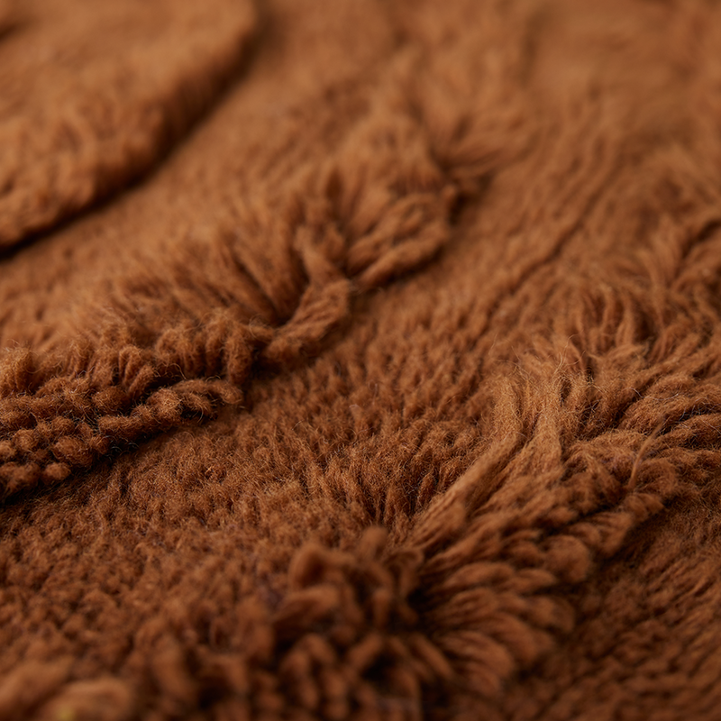HKliving-collectie Round woolen rug mahogany (ø150cm)