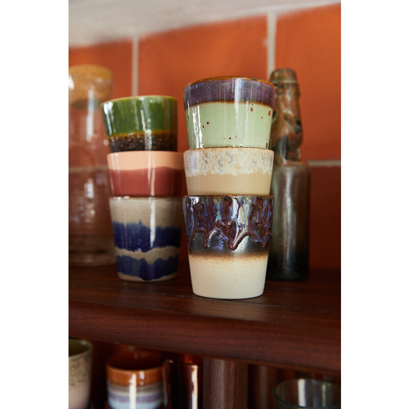 HKLIVING-collectie 70s ceramics: coffee mugs, grounding (set of 6)