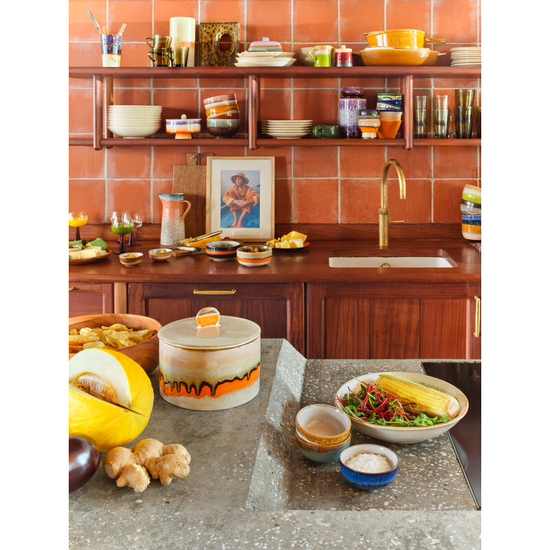 HKLIVING-collectie 70s servies: koekjespot burst