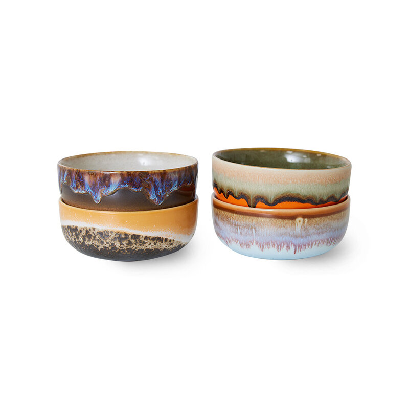HKliving-collectie 70s ceramics: tapas bowls, crystal (set of 4)