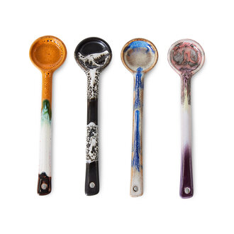 HKliving 70s ceramics: spoons M, force (set of 4)