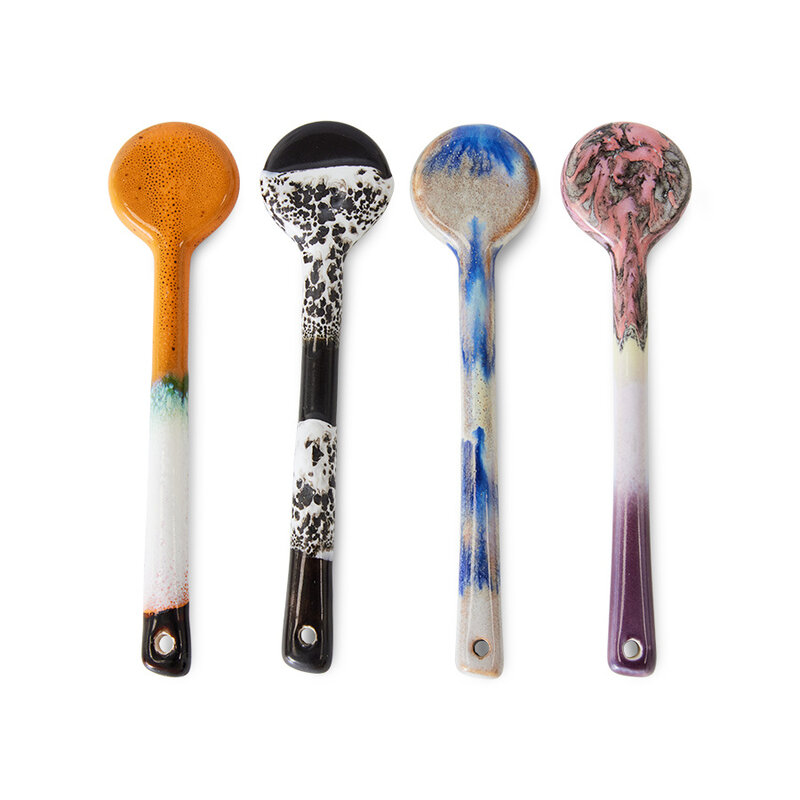HKLIVING-collectie 70s ceramics: spoons M, force (set of 4)