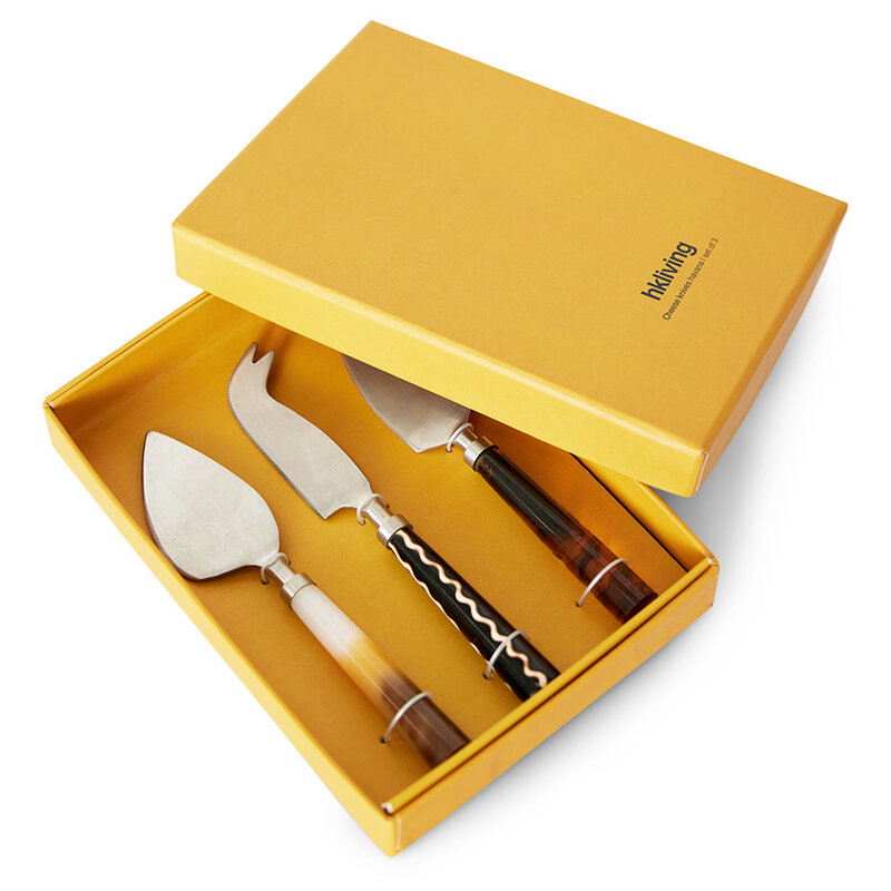 HKliving-collectie Cheese knives havana (set of 3)